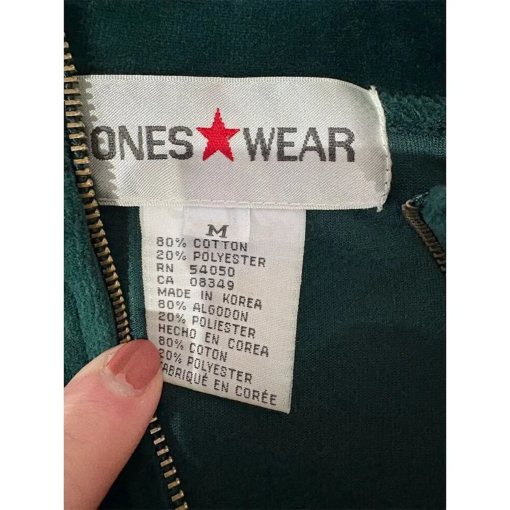 Jones Wear Women's 2 Piece Green Velour Set M Casual Long Sleeve - Picture 8 of 10